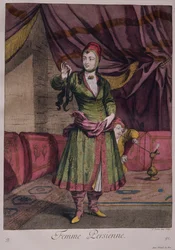 Portret van een dame uit het Boek der Ontwerpen, 1712-13